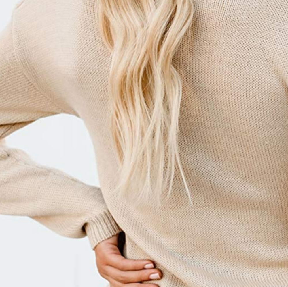 New Belted Mini knit Sweater Dress tunic - Picture 6 of 8